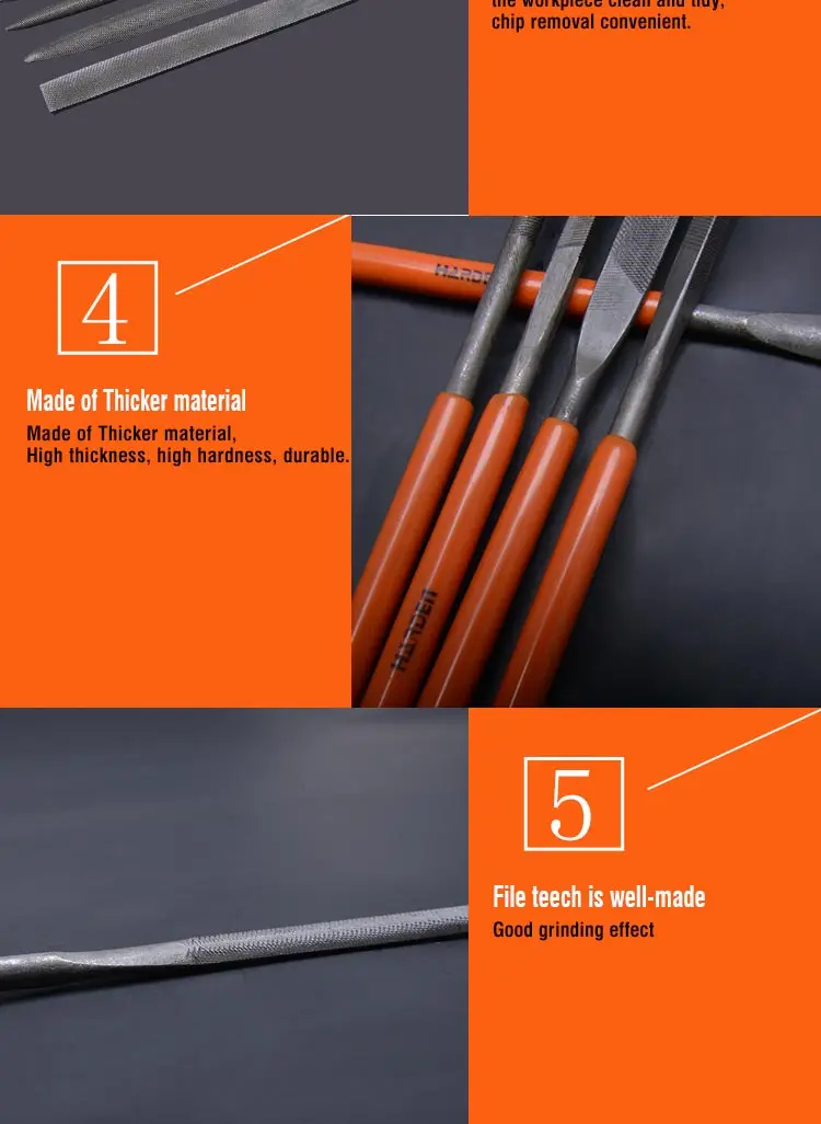 High Hardness Professional T12 Alloy Steel 5Pcs Needle File Set