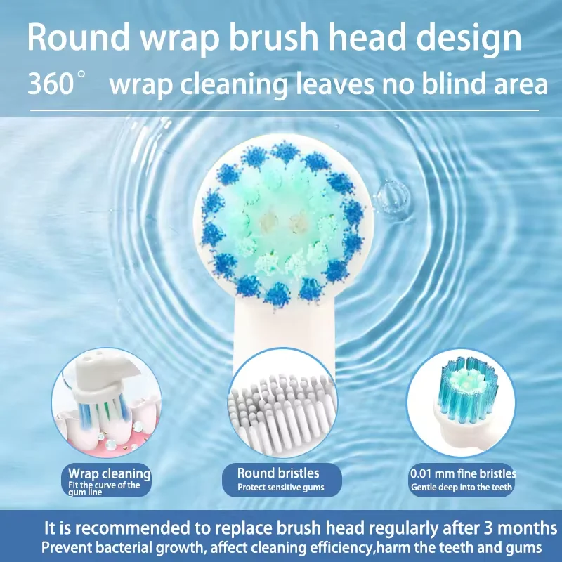 Personal Health Care - Oral care - Rotating Electric Toothbrush -5 Modes - Waterproof -30-Day Battery Life - Details