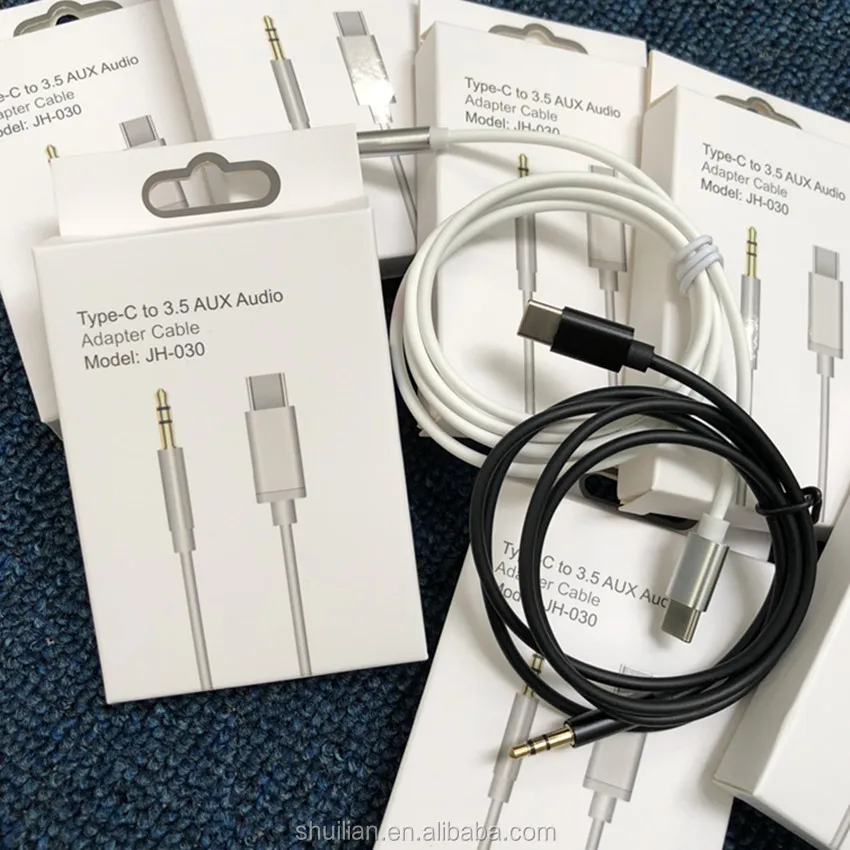 Оптовая Продажа USB Type C на 3 5 мм Aux аудио адаптер кабель для samsung huawei автомобильный стерео DHL Бесплатная