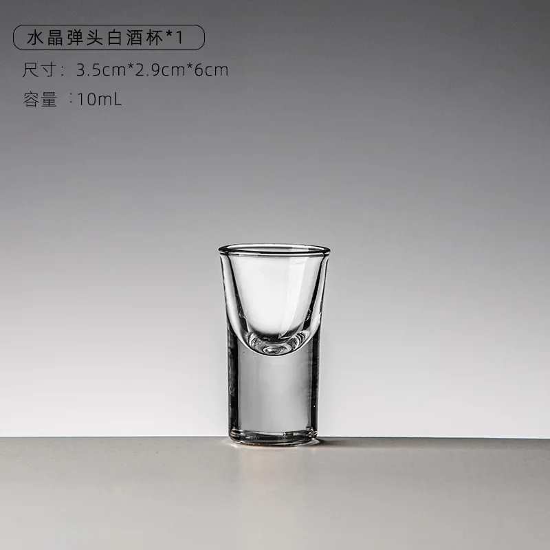 10ml Crystal Shot Glass Set Decorated with 24K Gold Flakes, Mini Glass Shot  Cups for Whiskey Tequila Vodka