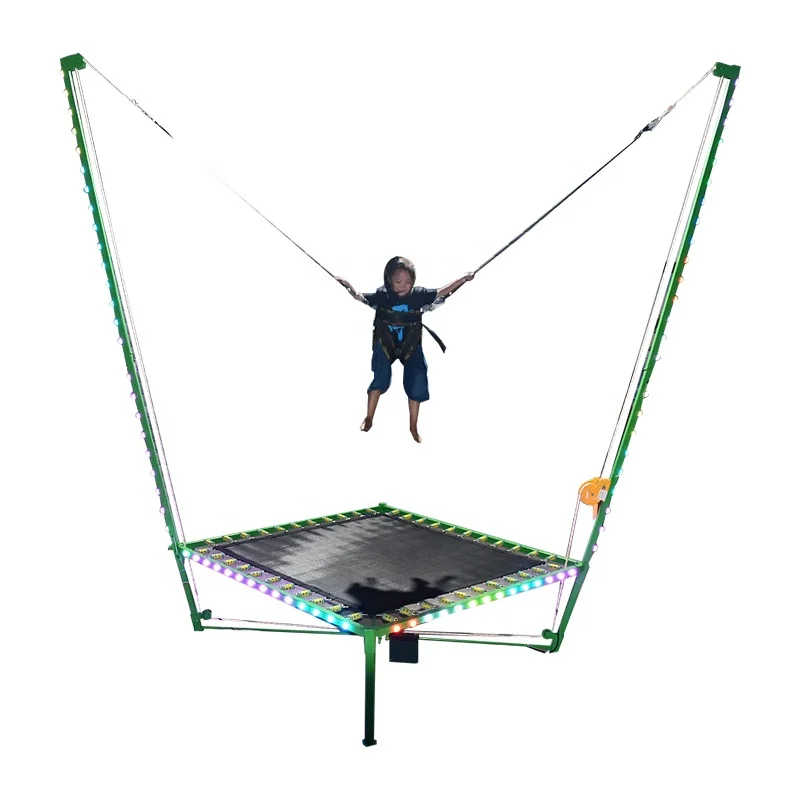 Cheap Hand Swings Light Bungee Trampoline 2*2*4m for Single Person Indoor/outdoor Amusement Equipment Jumping Bed