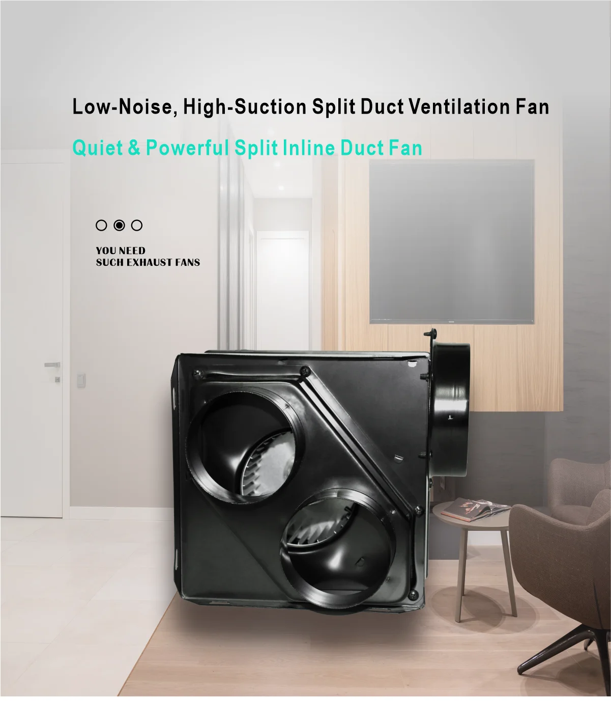 Inline Duct Fan, 210m³/h, 35W - detail 8
