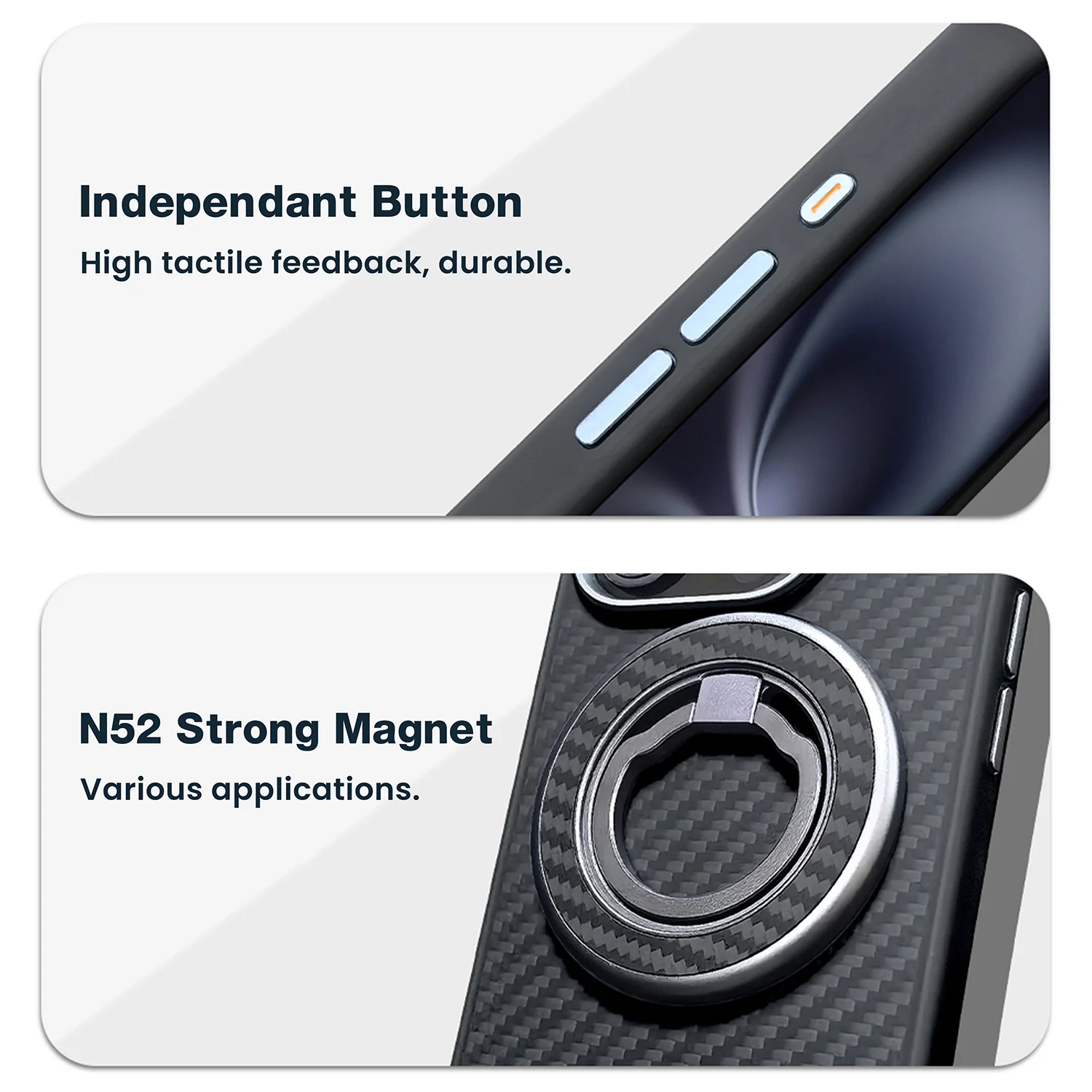 product laudtec luxury carbon fiber textured magnetic phone case for iphone 17 pro max air thin kevlar matte shockproof back cover179-2