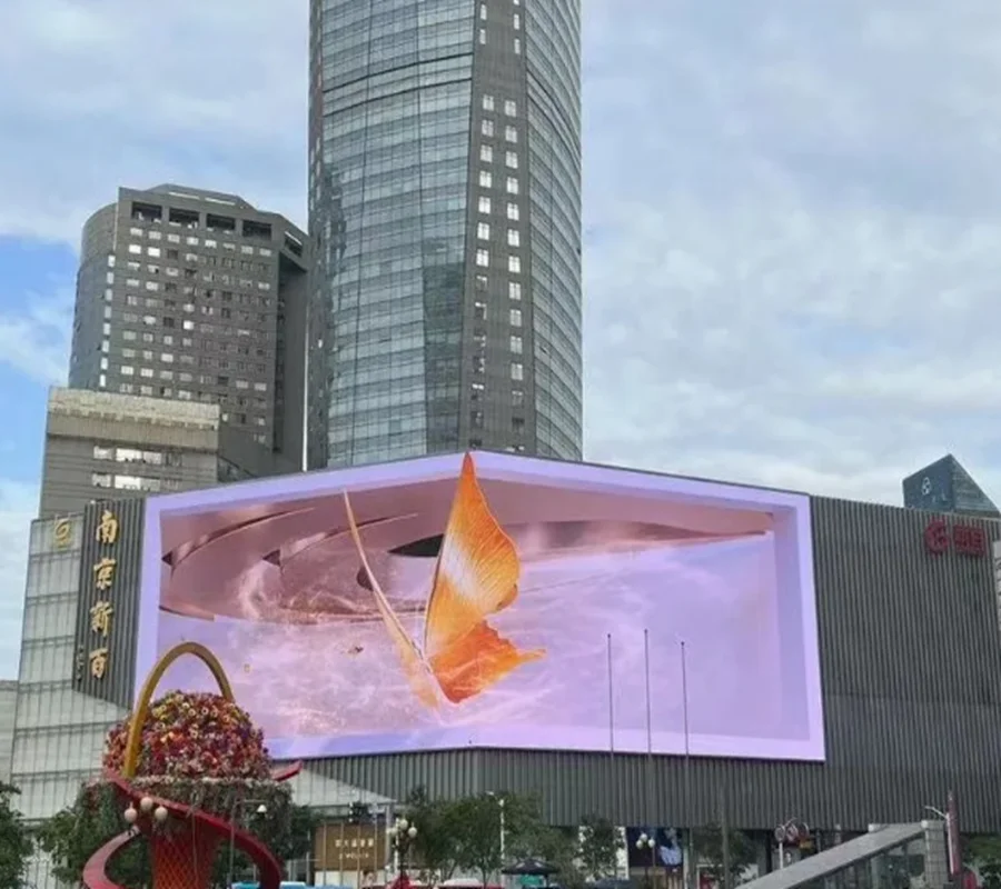 Outdoor IP65 P6.67 Steel Iron Cabinet 960*960mm Building Wall Fixed Install Led Screen Display for Commercial Advertising