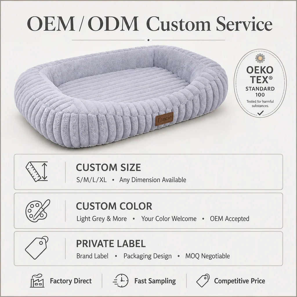 Oval Cut Pile Corduroy Pet Sofa — Product details 7