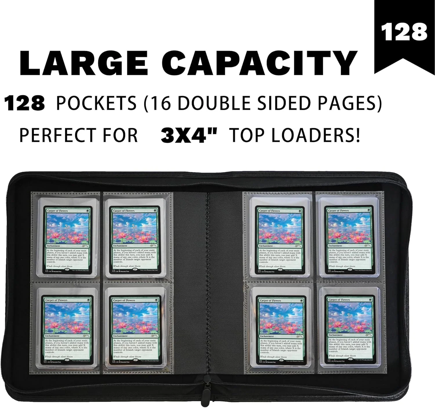 1000 slot card binder Jumbo 16-Pocket Card Binder – Holds 1000+ Cards main image 1