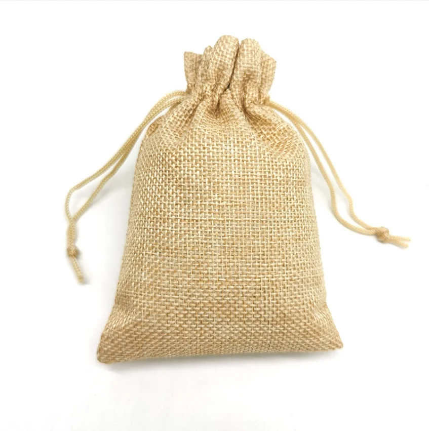 small linen bolsas drawstring