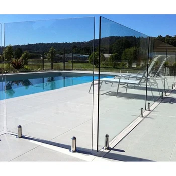 custom stainless steel spigot frameless glass panel exterior railing pool glass fence