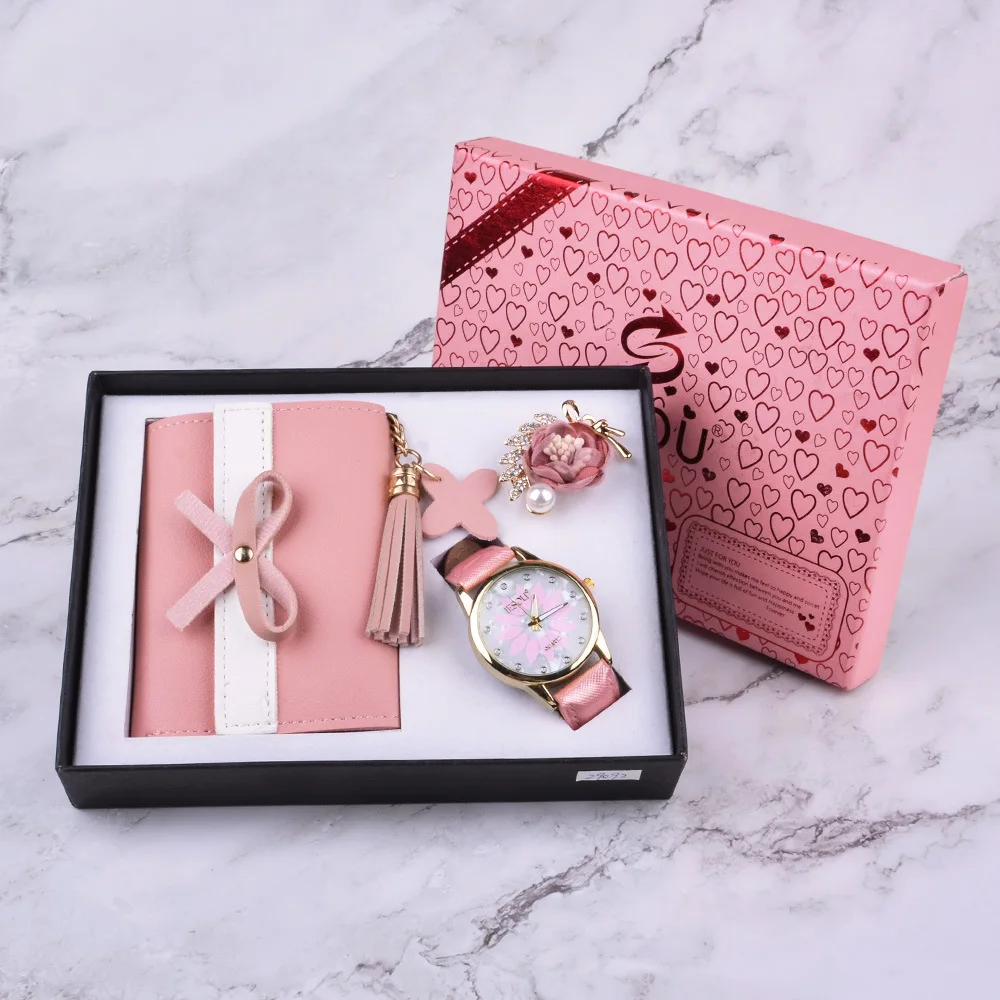 Women Quartz Watch + Necklace + Bracelet Gift Set - Pablo Gift Shop