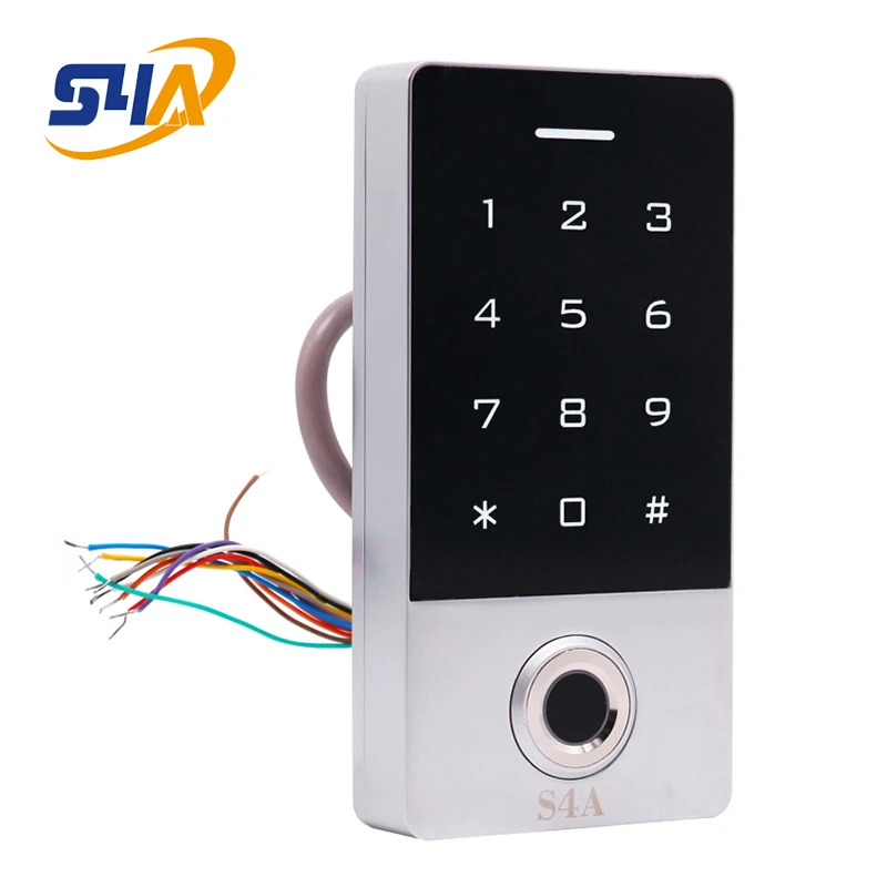 Biometric RFID IP68 Waterproof Fingerprint Card Password Tuya App Optional Standalone Access Control Door Release Touch Screen