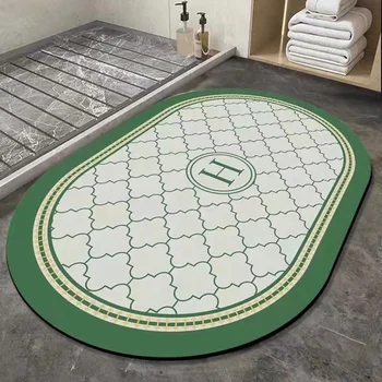 super absorbed water bath mat Diatomite Mat Bathroom Household shower non slip with suction cup rug bath mat