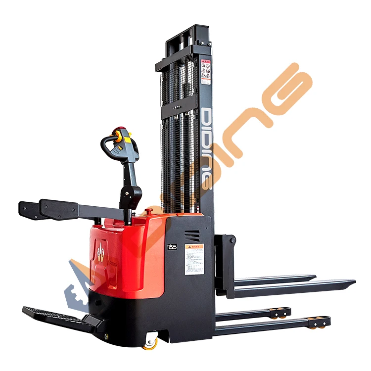 1-3ton Electric Forklift Stacker stand on type hot sale electric pallet stacker Factory direct sales