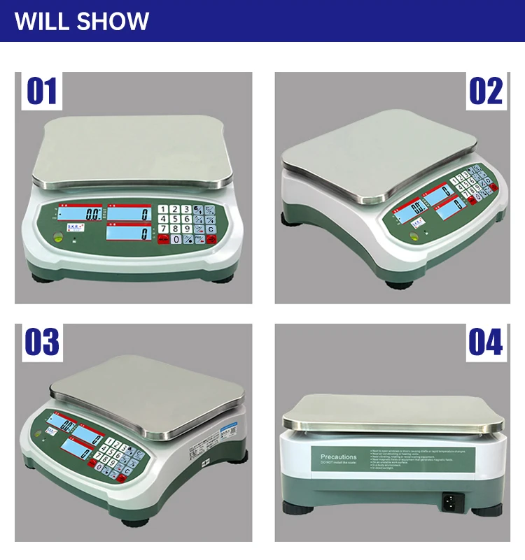 Rs232 Interface Precision Weighing Scale Barcode Printer Three Color