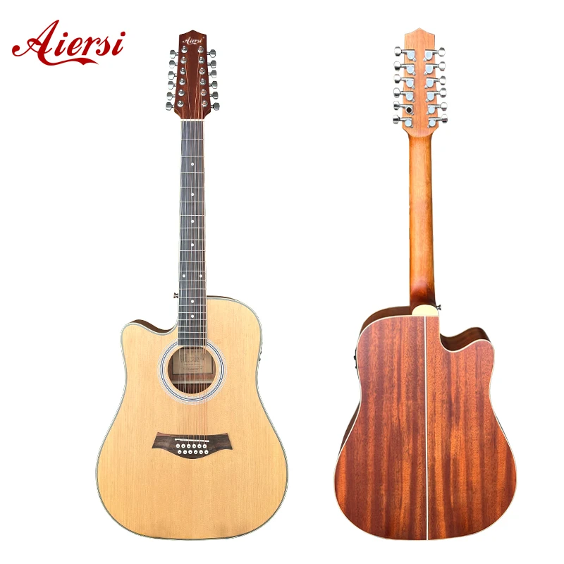 Aiersi Brand Hotsale Musical Instruments 12 String Acoustic Electric