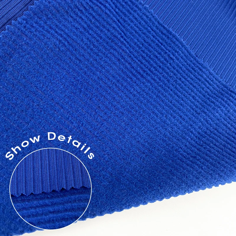 RIB 4x2 READY GOODS WITH BRUSHING BACK SIDE FABRIC 14TON 100% Polyester Span GOOD QUALITY  for Women Garment