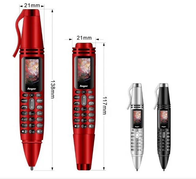 New AK07 Pen mini Cellphone 0.96" Tiny Screen Mobile Phones with Recording pen