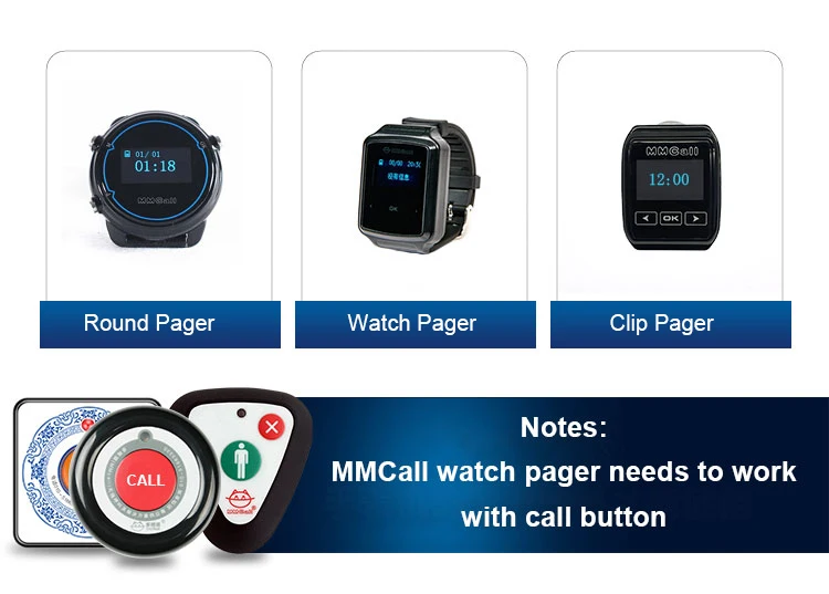 Mmcall Waterproof Rechargeable Pagers With Alphanumeric Message For Staff,Waiters Buy