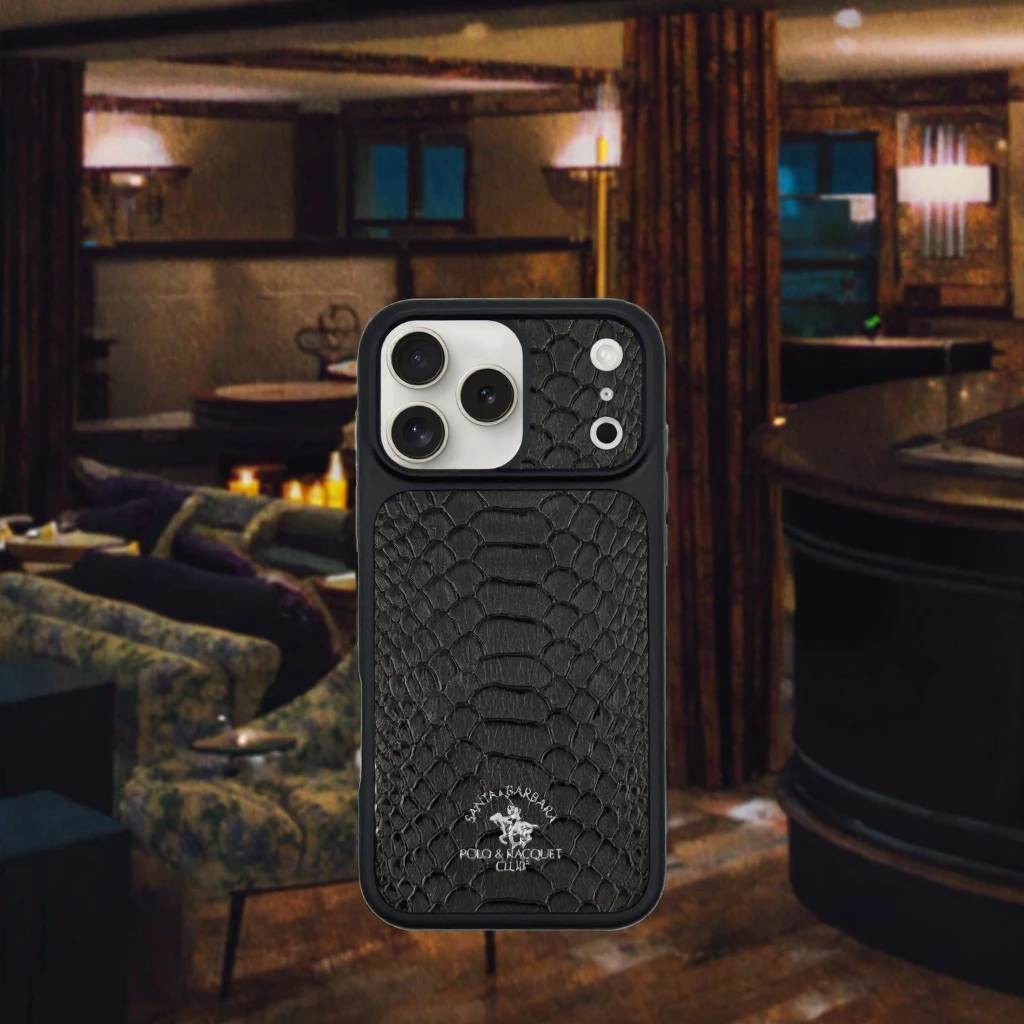 POLO Pure Color Portrait Design Magnetic PU Leather Shockproof Phone Case for 17 Pro