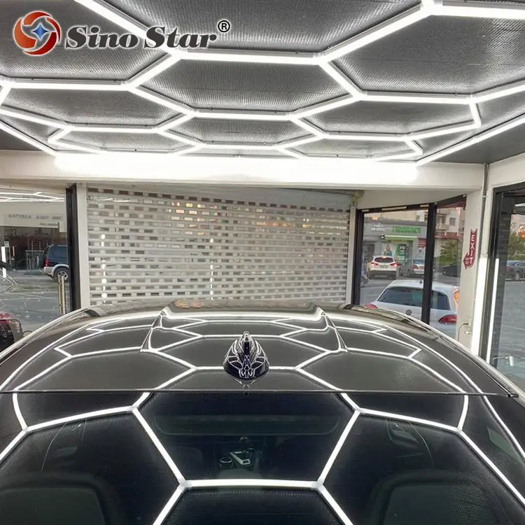 Plafonnier LED hexagonal pour garage automobile – BAREG Detailing