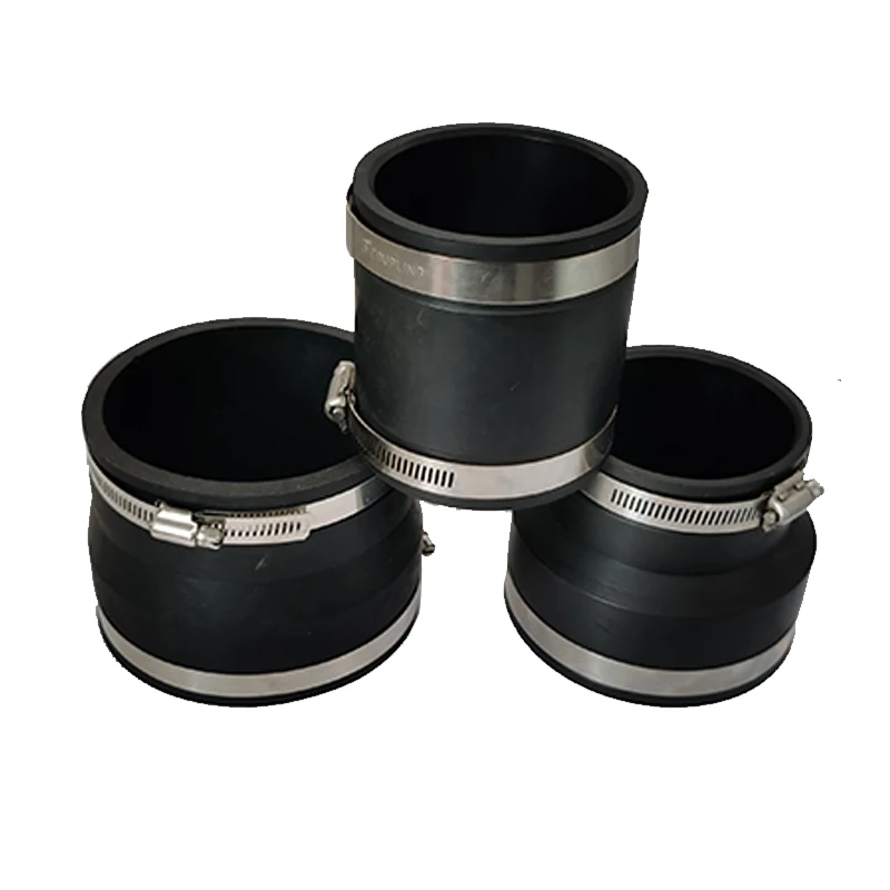 Universal Flexible Pipe Coupling Buffer Rubber Shaft Couplings For Pvc