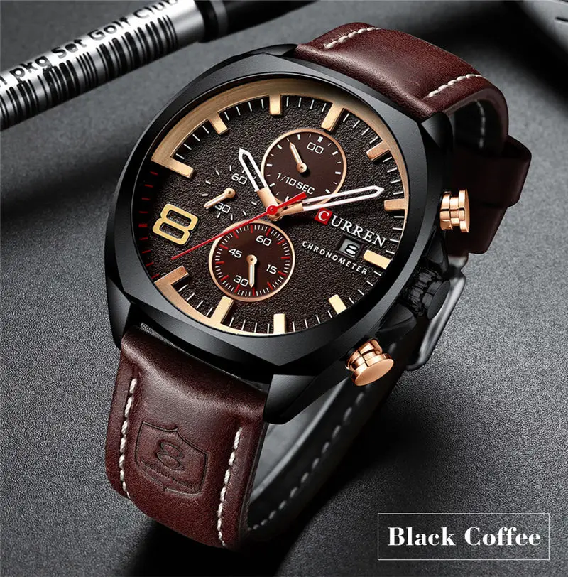 CURREN 8324 Sport Watch Men Top Brand Luxury Quartz Men's Chronograph Date Fashion Waterproof Wrist Watches Relogio Masculino