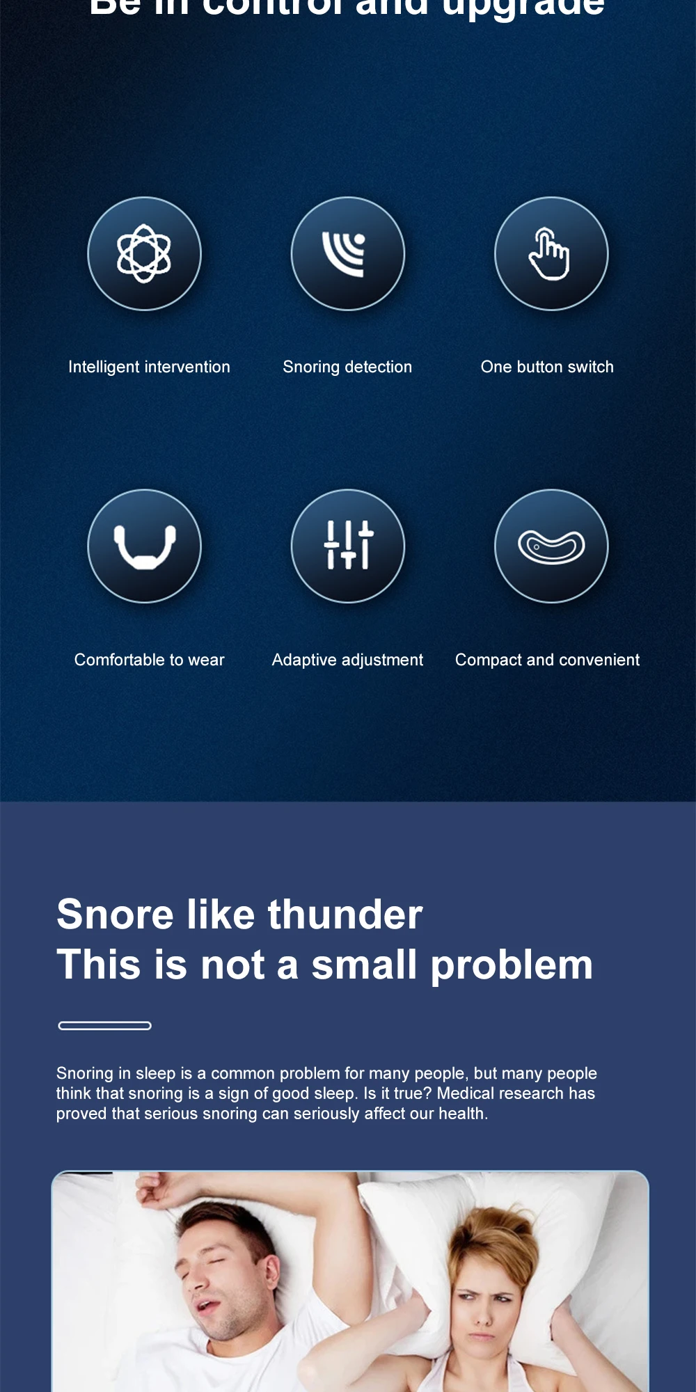 Smart Anti Snoring Device Ems Pulse Snore Stop Anti Ronco Noise