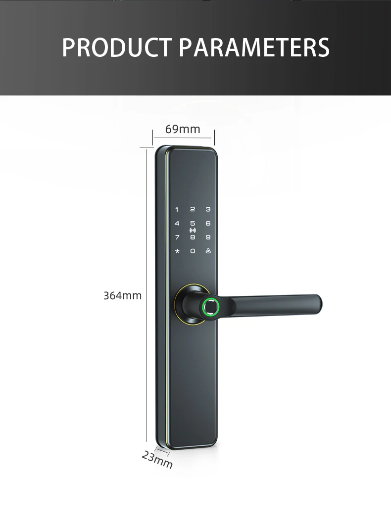 Keyless Entry Rfid Door Lock Door Finger Print Electric Door Lock