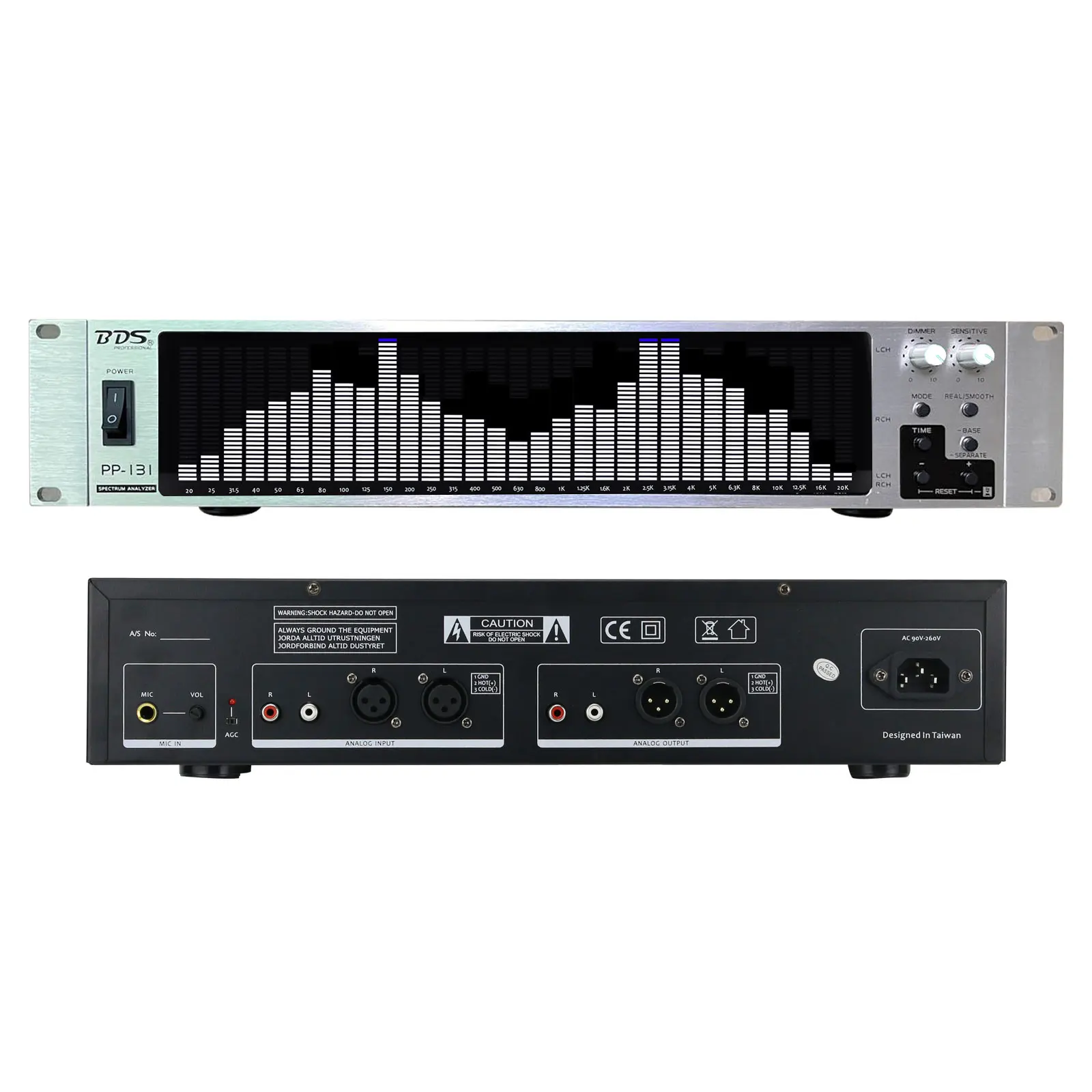 Analizzatore Di Spettro Audio BDS PP-131 Digitale 31 Segmenti VU Meter Bianco - Display Fiera