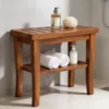 Taburete de baño de teca