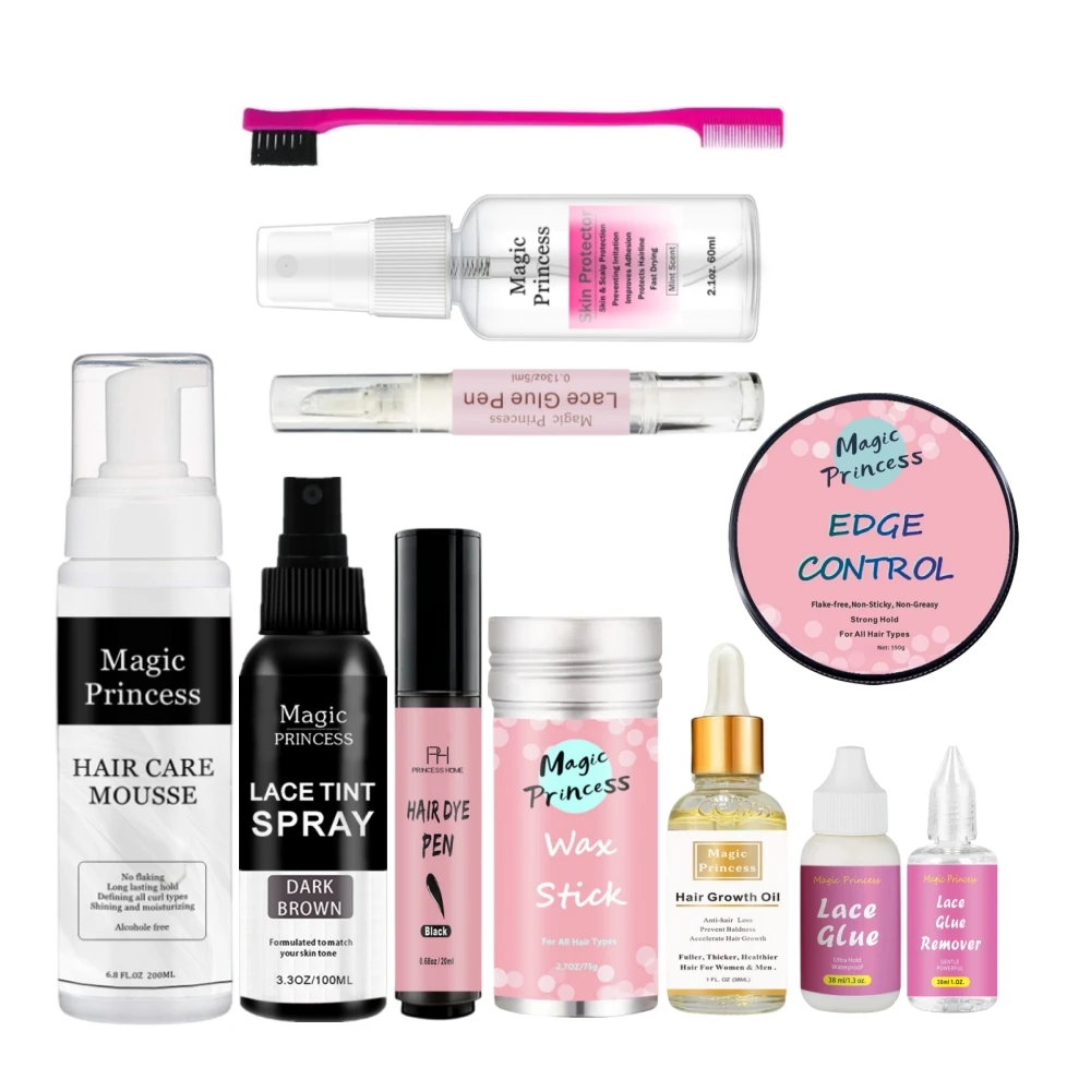 Private Label Waterproof Hair System Adhesive Lace Glue Super Strong Hold Clear Wig Glue For