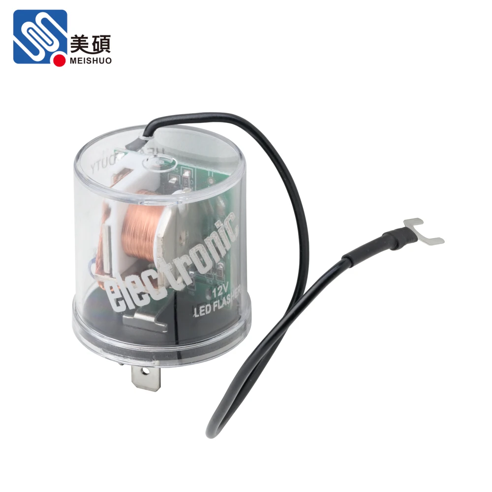 LED Electronic Flasher Relay 2P Nickel-plated Copper 12V 24V Sealed Protection for Turn Signal Conversion No Load