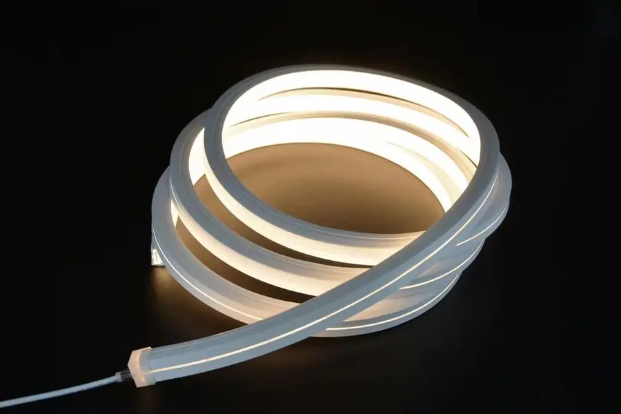 5m silicone led channel system spotless flexible tube diy neon light box enclosed ip67 water dust proof 8mm strip-2