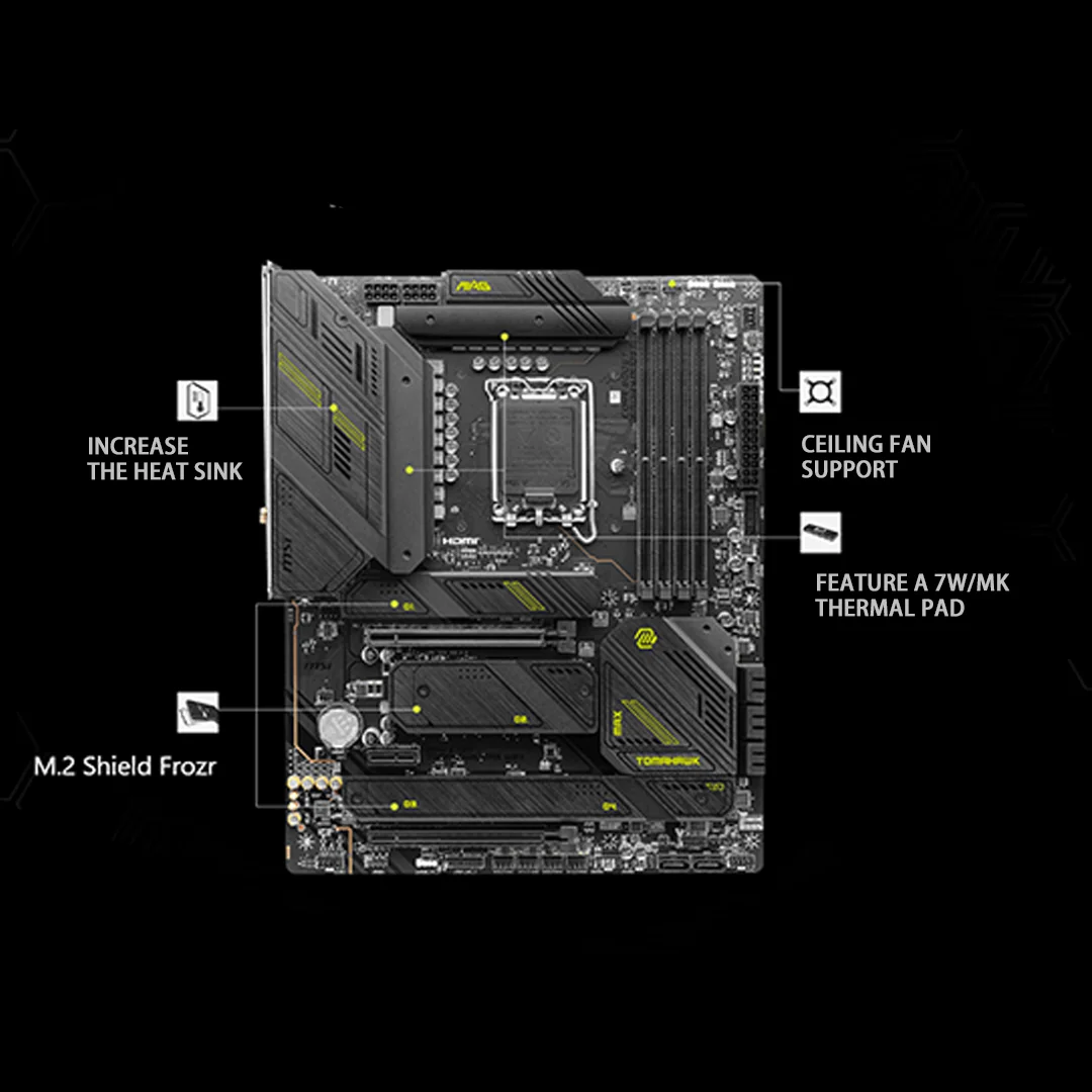 MSI MAG Z790 Tomahawk MAX WiFi Gaming Motherboard (Supports 12th