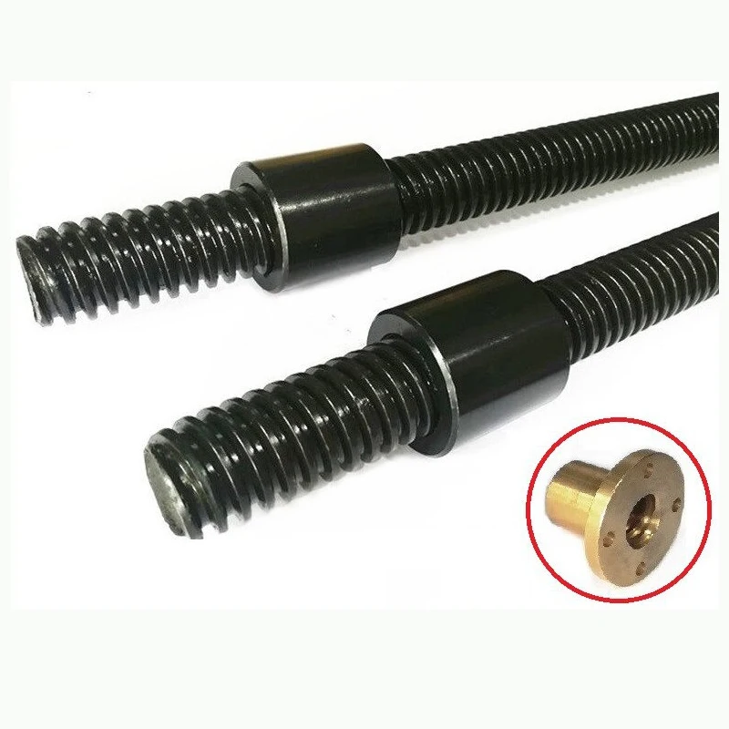 TEBAK D-12 45steel T-Screw Tr14 Tr20 Tr36 Trapezoidal Screw Nut 45 Steel Trapezoid Screw Nut Screw