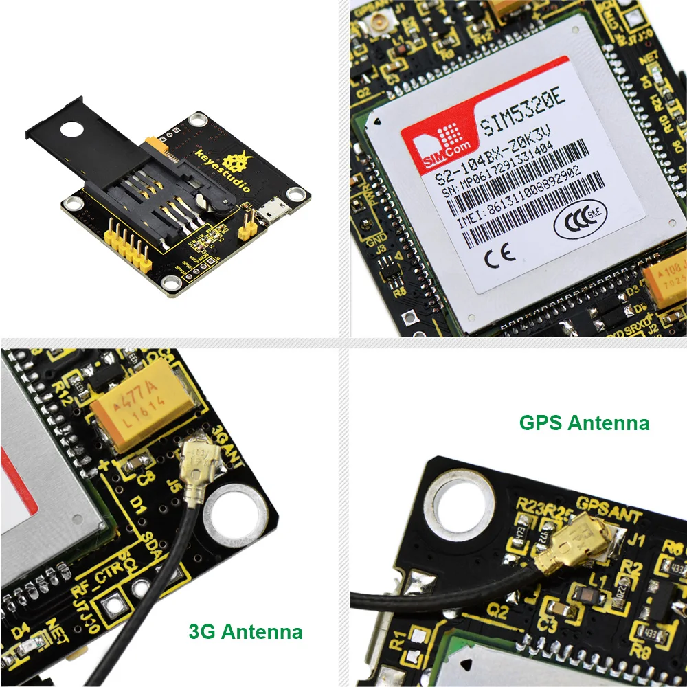 SIM5320E 3G Module GSM GPRS GPS Modules for Arduino 51 AVR MCU for microbit GPS Sensor