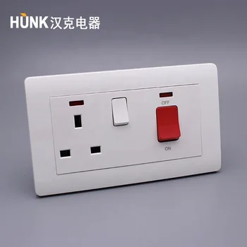 The very popular white colour 45A Kitchen switch  socket in Nigeria