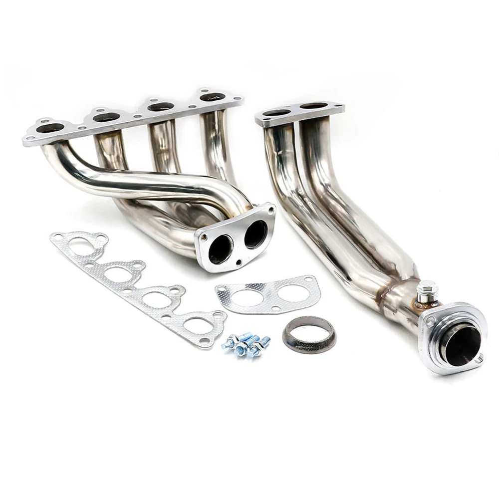Auso Stainless Exhaust Manifold Header For 88-00 Honda Civic D-Series EJ / EG / EH / EK D15