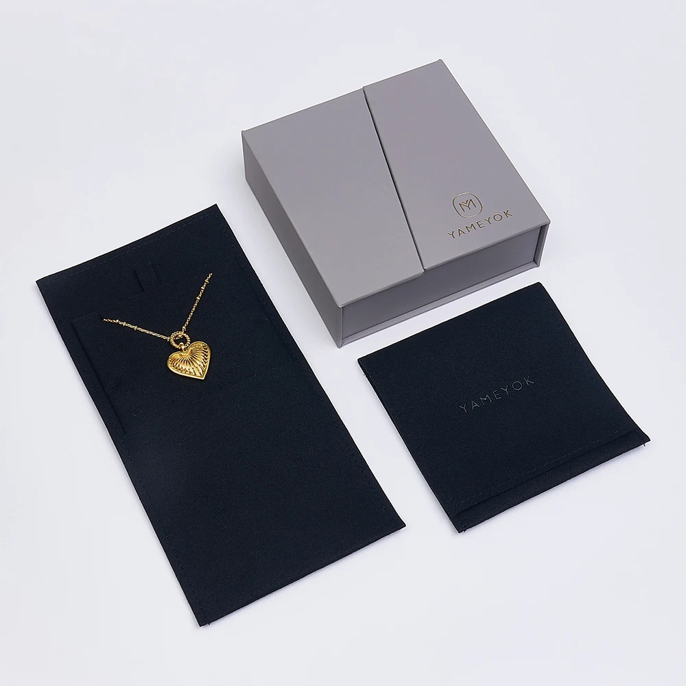 Boyang Custom Envelop Flap Gift Packaging Microfiber Jewelry Bag Pouch ...