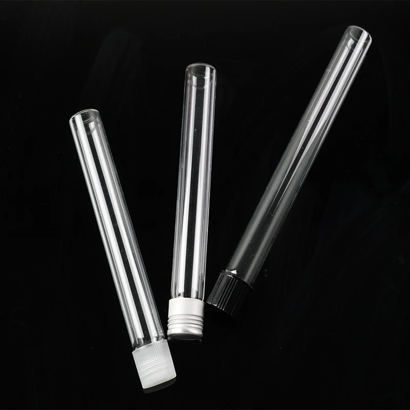 Laboratory Disposable Round Bottom Transparent 16mm 22mm PET Plastic Test Tubes With Lids