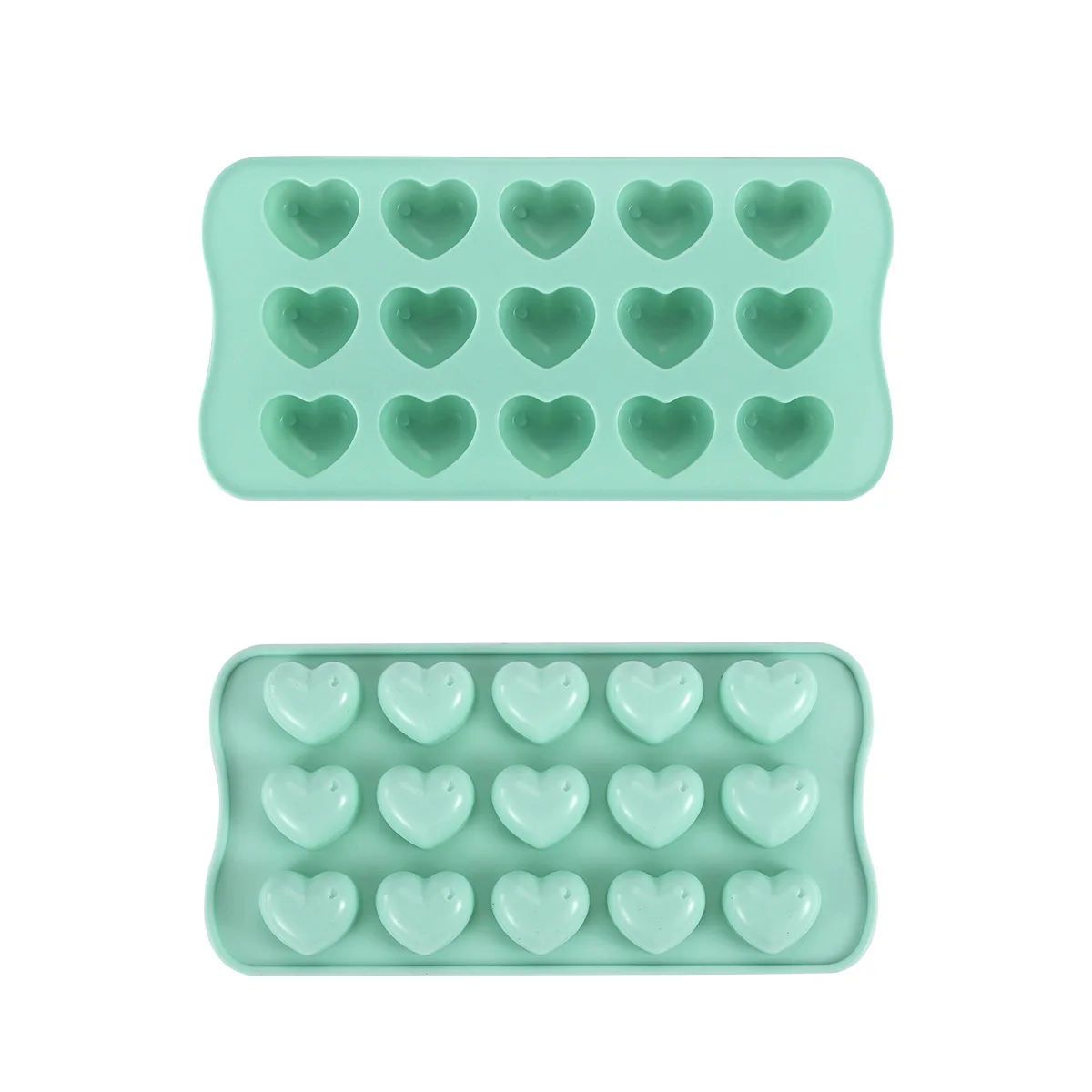 Heart-shaped Chocolate Silicone Mold for DIY Holiday Ice Cube Tray, Milk Jelly Pudding, Fondant Silicone Mold