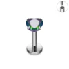 Cuore d'argento multicolore