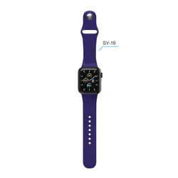 Спортивные силиконовые ремешки EAMIRUO на заказ, подходят для Apple Watch, черный ремешок для часов серии 6 5 4 3 2 1, сменный ремешок