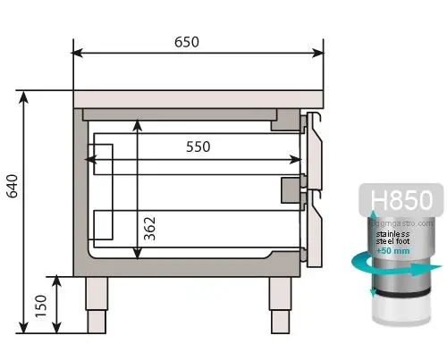 Экологически чистый плоский шкаф для приготовления пиццы, 1,0 м