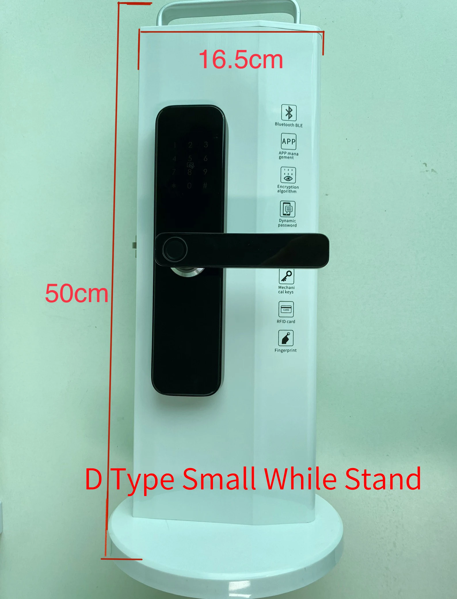 Rotating Smart Lock Display Stand for Exhibition Hall with Fingerprint Locks Compatibility