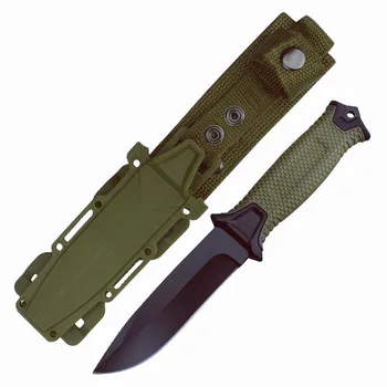 Pocket survival knife Wilderness survival camping carrying knife Black Coating Outdoor Fixed Blade Knife versatile