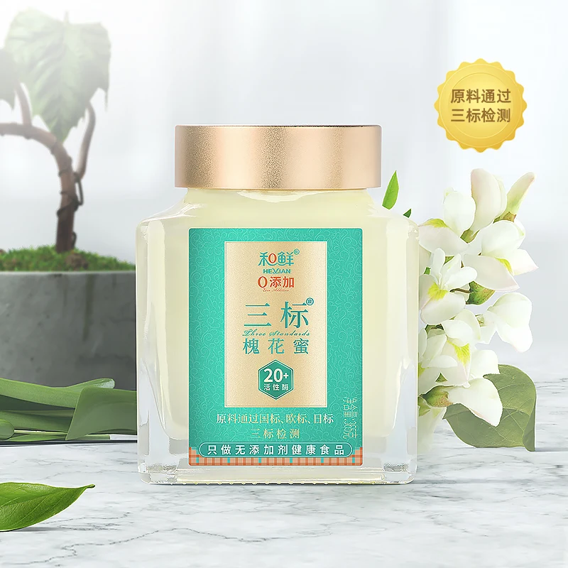 Оптовая продажа чистый акациевый мед 365 мл натуральный сушеный в бутылке упаковка