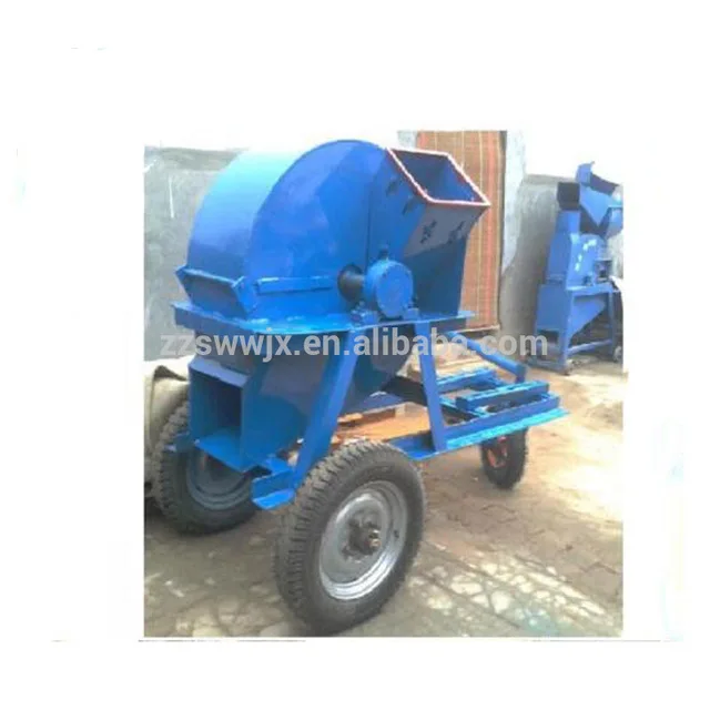 Weiwei Factory Big Capacity Pine Grill Wood Chips Tractor Log Trailer for Wood Hammer Mill CE Certification Wood Drum Chipper