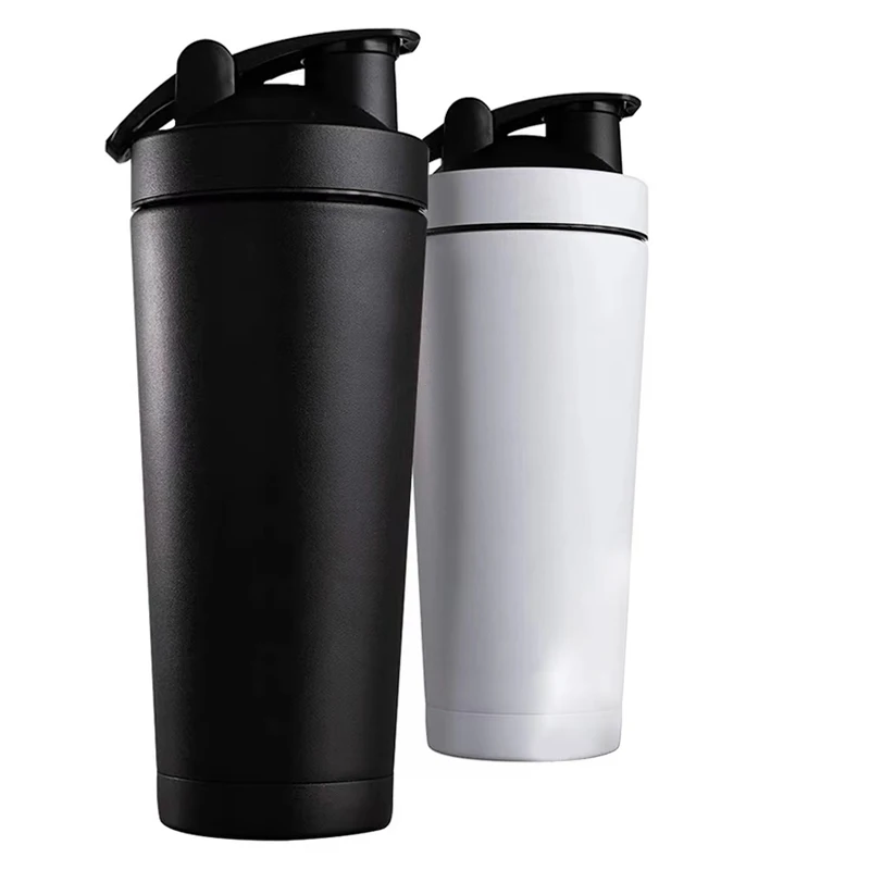 Stainless Steel Shaker Bottle - Sports Water Cup  Metal Water Bottle with  Wire Whisk Leak-Proof Design Portable Shaker Bottles - AliExpress