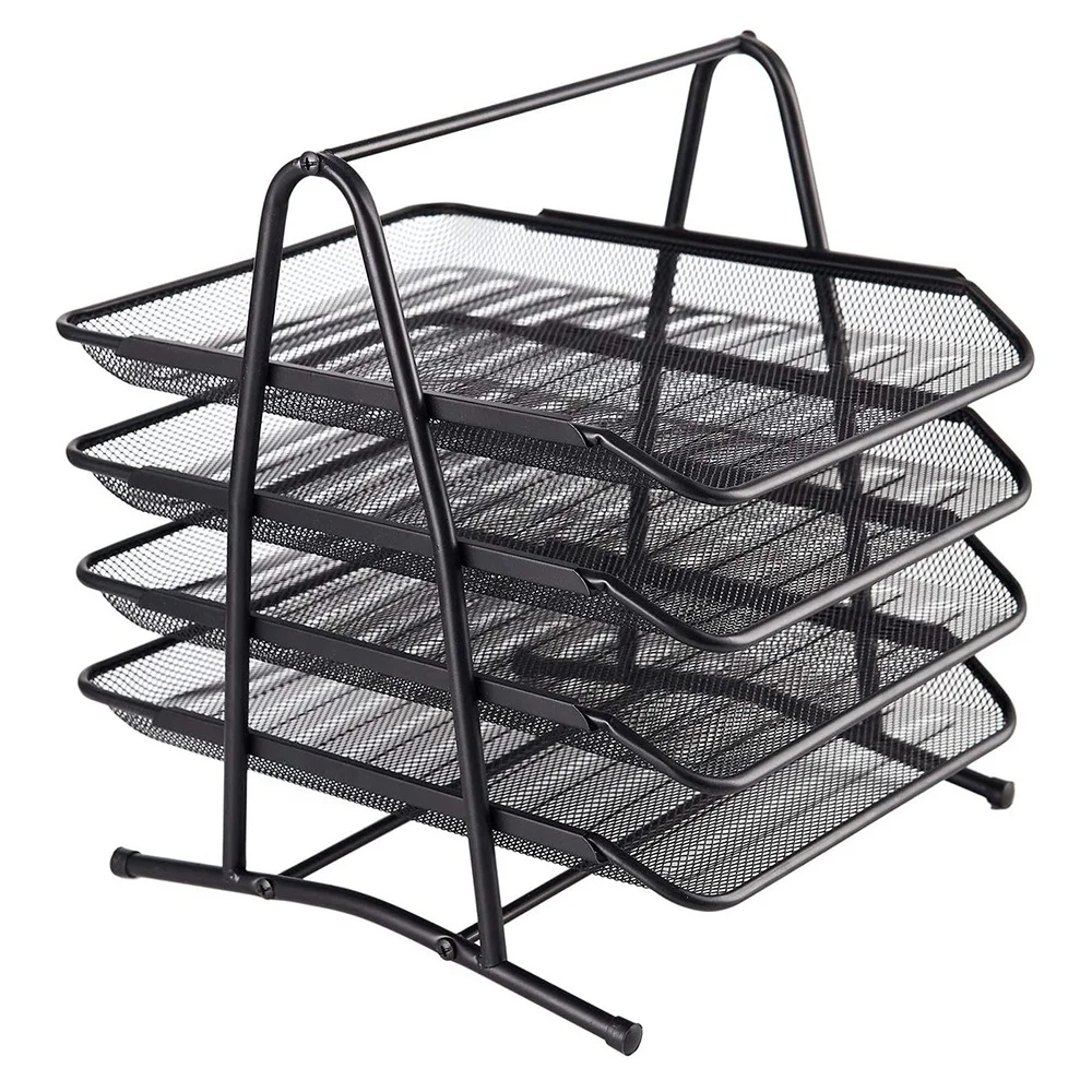 Wholesale Metal Wire Mesh 4 Tier Desk Organizer A4 Document Tray / File Tray