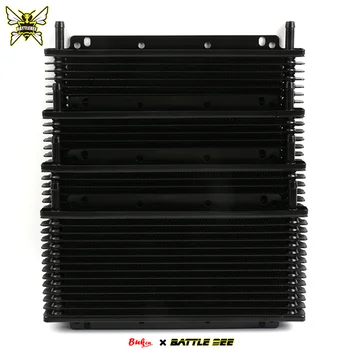 BATTLEBEE New Universal Transmission Oil Cooler 19 Row Automatic Stacked Plate Radiator Kit Cooling Systems